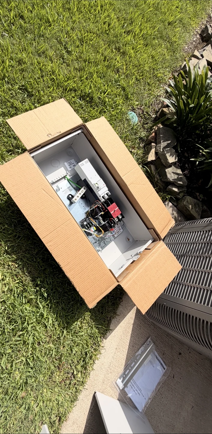 Automatic transfer switch equipment prepared for service